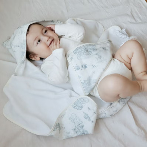 トワル・ド・ジュイ フード付き ガーゼ バスタオル