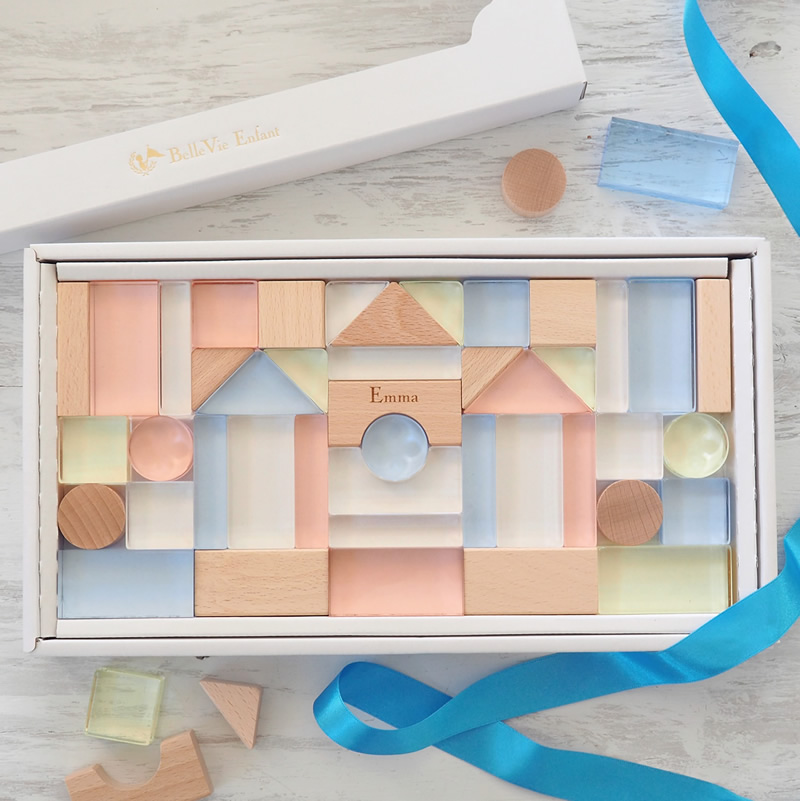 Lumiere Cubes アクリル＆木の積み木 43ピース