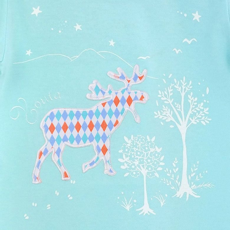 プリティパッチ ヘラジカロンパース ブルー