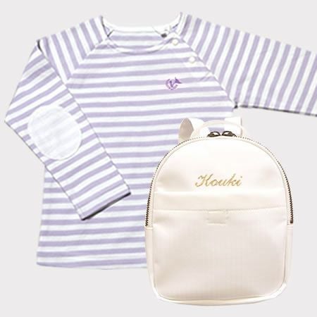 シェリロングスリーブTシャツ パープル（80・90cm）後ろ