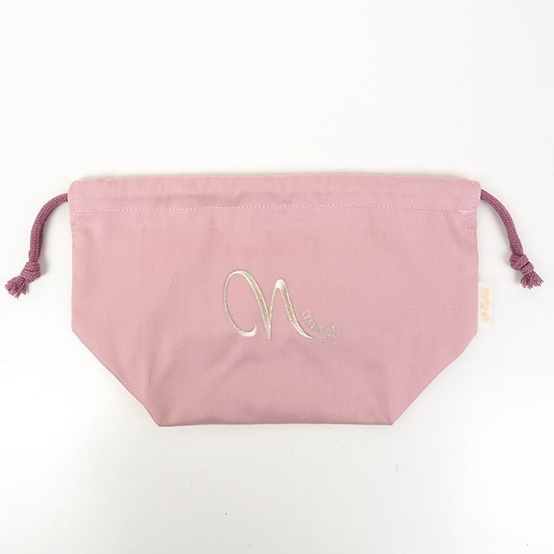 ラフィネ 巾着バッグ(中)　アイボリー