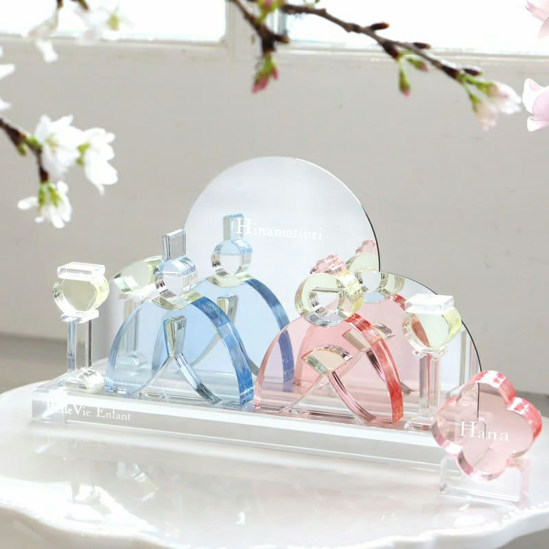 Lumiere Hinamatsuri アクリルひな人形 名前札 | Bellevie Enfant