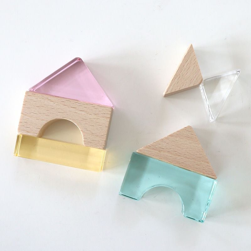Lumiere Cubes Feerie アクリル＆木の積み木 26ピース(日本製