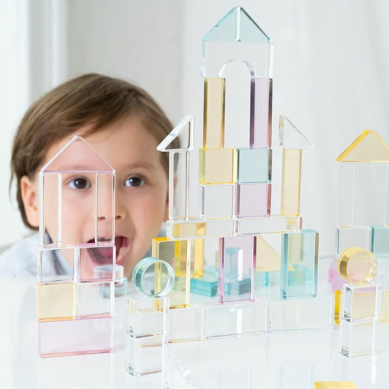 【希少品】アクリル製　光の積み木 Lumiere Cubes Feerie アクリル積み木 26ピース(日本製) | Bellevie Enfant