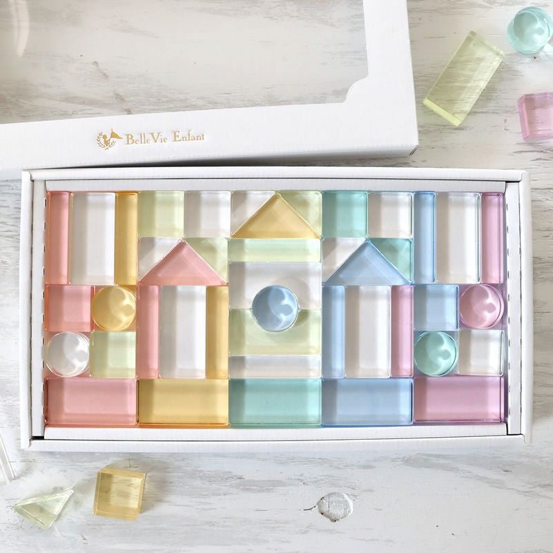Lumiere Cubes Colore アクリル積み木 43ピース(日本製) | Bellevie Enfant