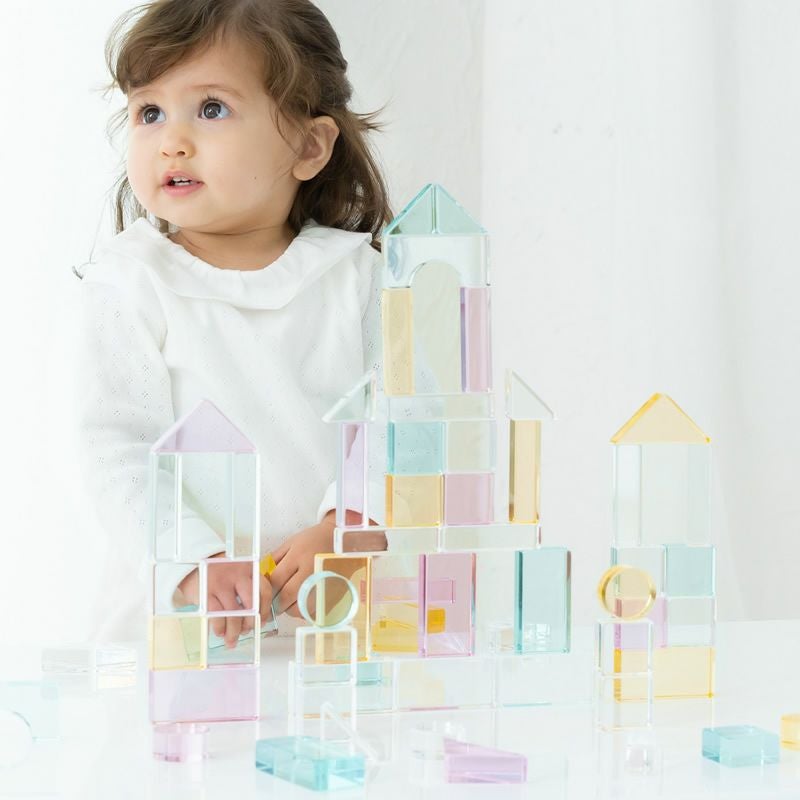 Lumiere Cubes Colore アクリル積み木 43ピース(日本製) | Bellevie Enfant