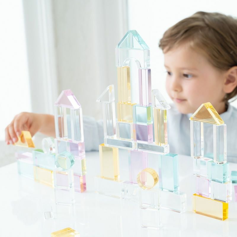 Lumiere Cubes Colore アクリル積み木 43ピース(日本製) | Bellevie Enfant