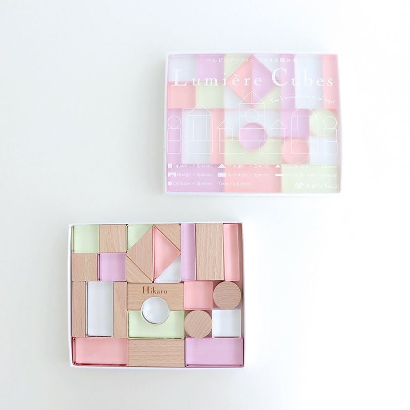 Lumiere Cubes Mimi アクリル積み木 26ピース | Bellevie Enfant