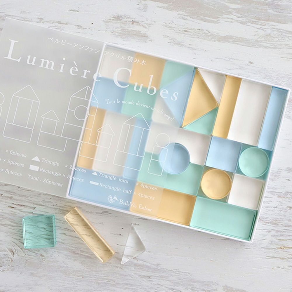 Lumiere Cubes Noah アクリル積み木26ピース | Bellevie Enfant