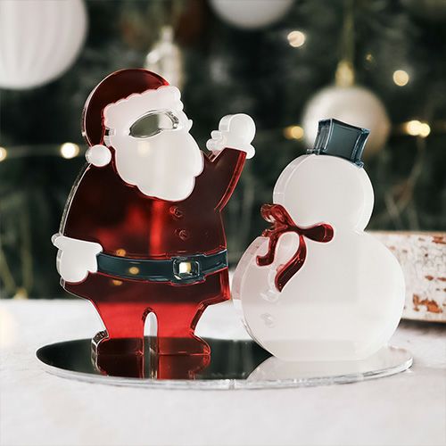 光るサンタさん Lumiere Cubes Wish upon a Snowman and Santa（サンタと雪だるまに