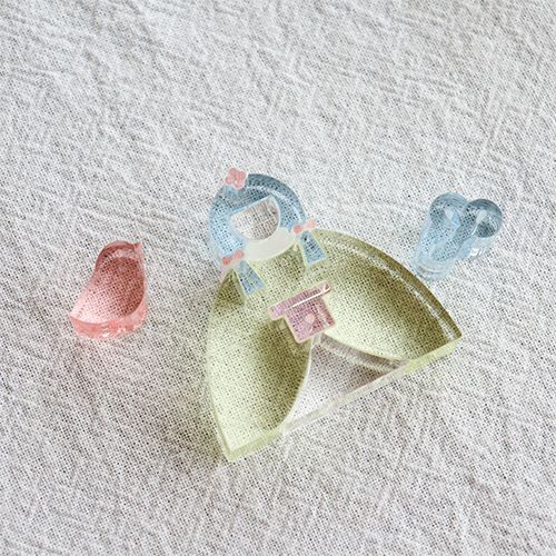 アクリルひな人形 三人官女